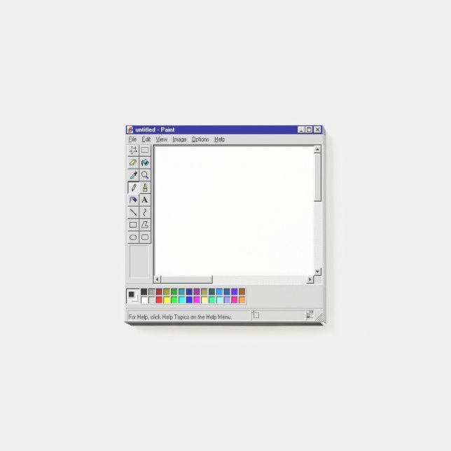 Bloco de Notas Adesivo 'Pintar Página da Web' Retr (Frente)