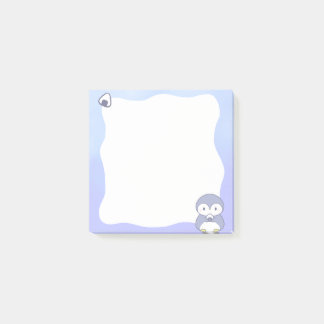 Bloco De Notas Adesivos de Pinguim Fofo em Pastel | Kawaii Sticky