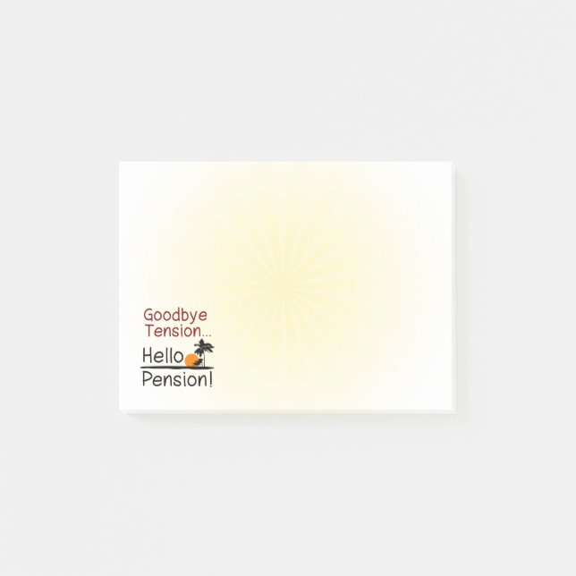 Bloco De Notas Adeus tensão, olá! aposentadoria engraçada da (Frente)