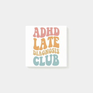 Bloco De Notas AdHD: Diagnóstico tardio Clube Funny Neurodiversit