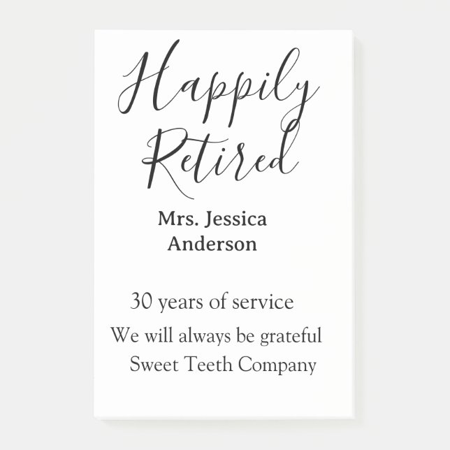 Bloco De Notas Adição de aposentadoria feliz anos de serviço apos (Frente)