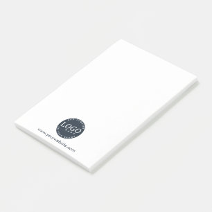 Bloco De Notas Adicionar logotipo comercial e funcionário do site