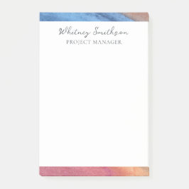 Bloco De Notas Adicionar nome Abstrato simples castanho e aquarel