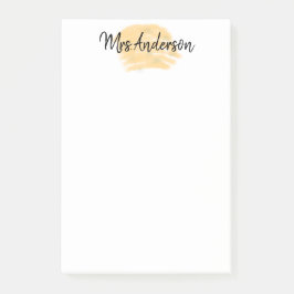 Bloco De Notas adicionar nome de professor simples cor d'água lar