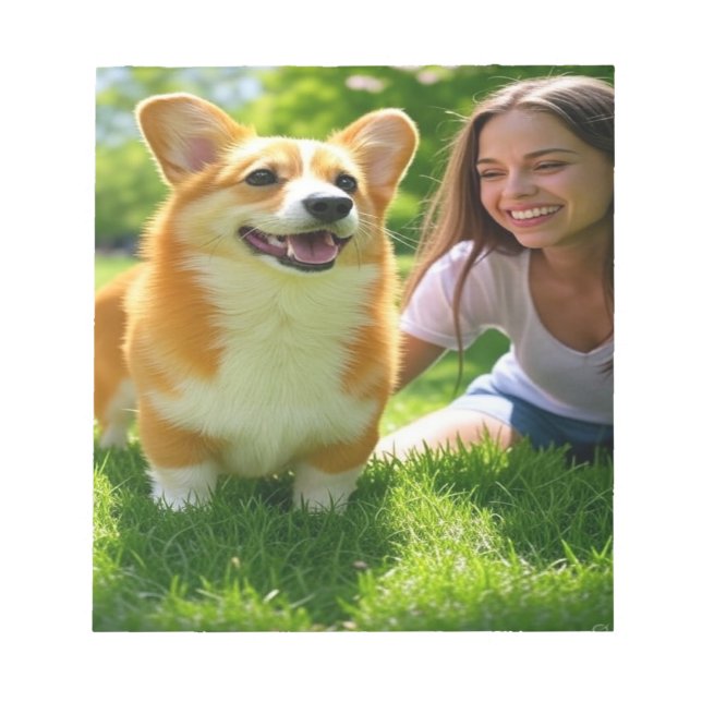 Bloco De Notas Adicionar Personalização de Foto Pet Personalizar (Frente)