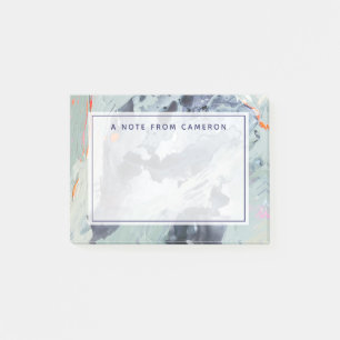 Bloco De Notas Adicionar Seu Nome  Mar Polifônico - Azul