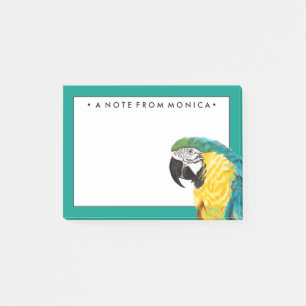 Bloco De Notas Adicionar Seu Nome  Pássaro de papagaio tropical