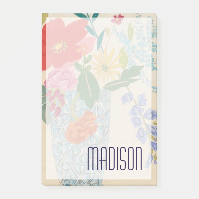Bloco De Notas Adicionar Seu Nome| Primavera Blossomas II (Frente)