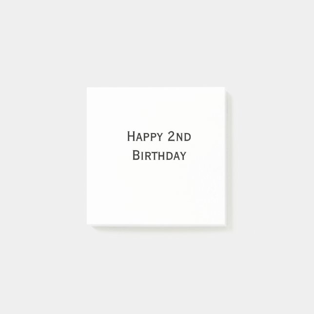 Bloco De Notas adicionar seu texto personalizado feliz aniversári (Frente)