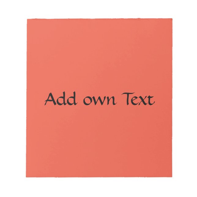 Bloco De Notas Adicionar texto próprio Impresso Na moda Laranja F (Frente)
