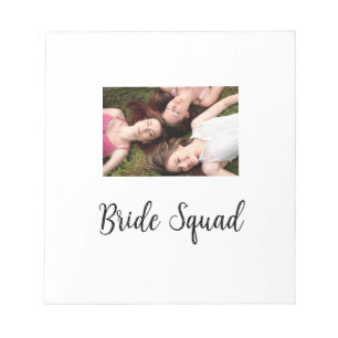 Bloco De Notas Adicione o seu nome de foto: bridesmaid squad brid