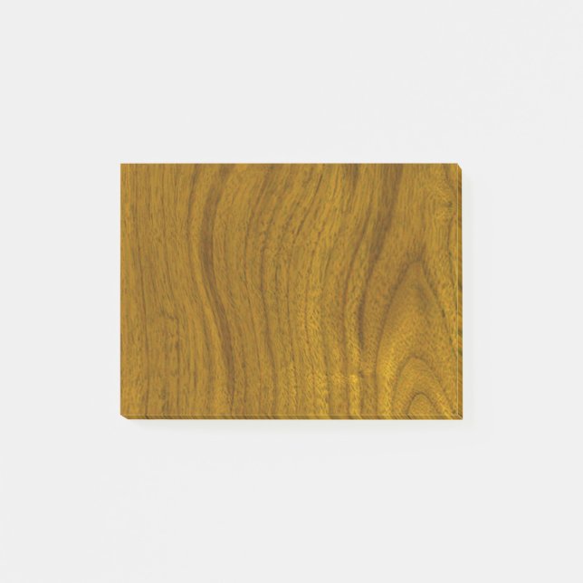 Bloco De Notas Adicione o texto ao fundo de madeira (Frente)