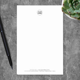 Bloco De Notas Adicione seu logotipo personalizado minimalista mo