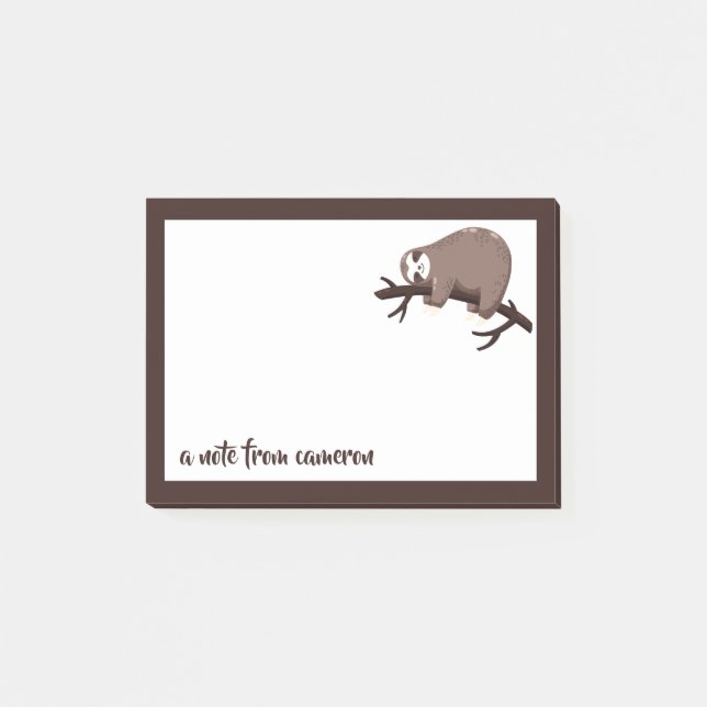 Bloco De Notas Adicione seu modo conhecido da preguiça de | (Frente)