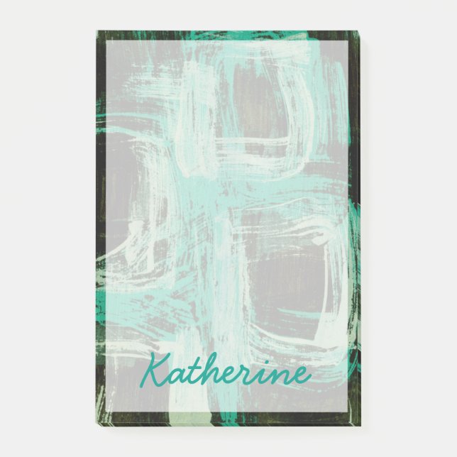 Bloco De Notas Adicione seu nome | Aquamarine Windows I (Frente)