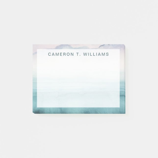 Bloco De Notas Adicione seu nome | Boca no Golfo - Aquarela (Frente)