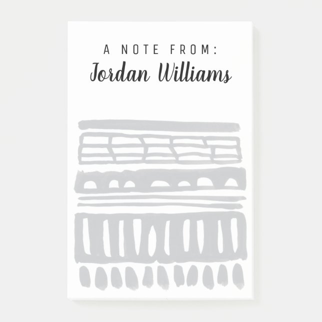 Bloco De Notas Adicione seu nome | Esquerda I | Mola Negra Modern (Frente)