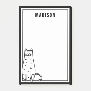 Bloco De Notas Adicione seu nome Gato de Gato Gato