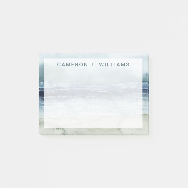 Bloco De Notas Adicione seu nome | Mariner's Mist - Shoreline (Frente)