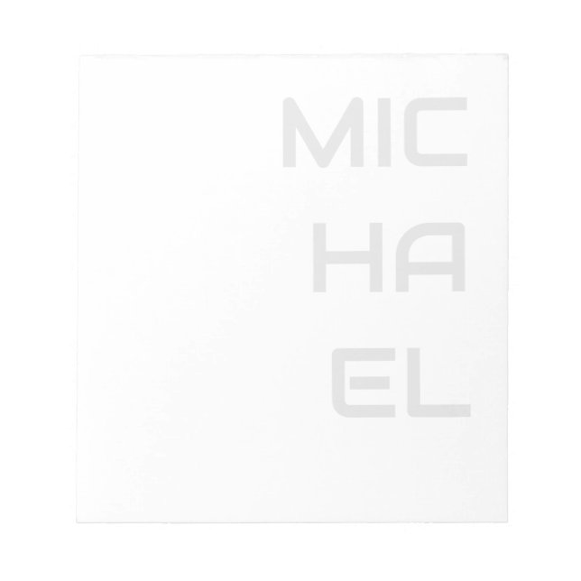 Bloco De Notas Adicione Seu Nome Moderno Simples (Frente)