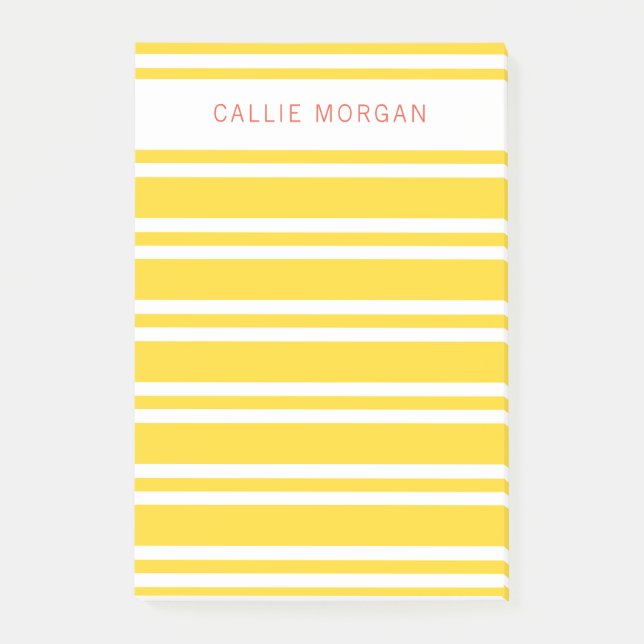 Bloco De Notas Adicione seu nome Notas de Posto com distribuição  (Frente)