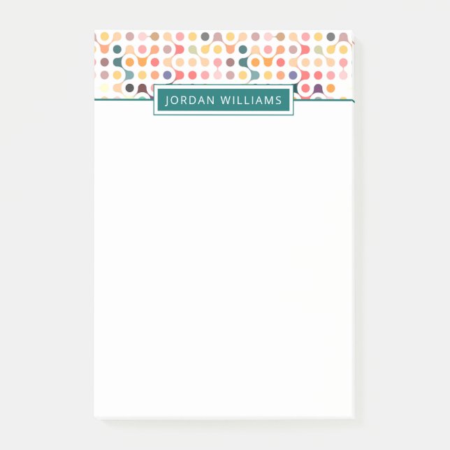 Bloco De Notas Adicione seu nome | Padrão de Estrutura Molecular (Frente)