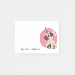 Bloco De Notas Adicione seu nome Pugicorn