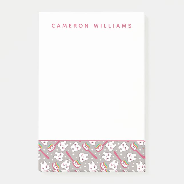 Bloco De Notas Adicione seu teste padrão conhecido dos dentes do (Frente)