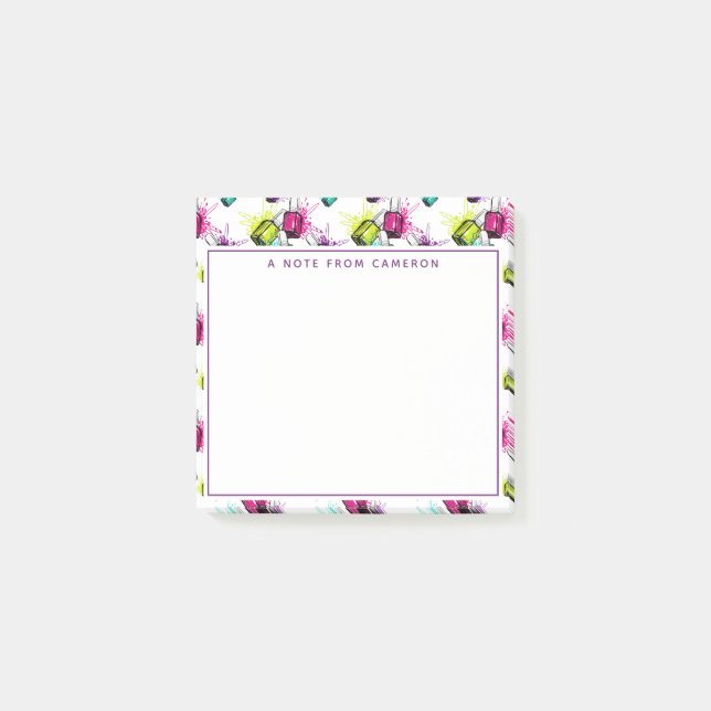 Bloco De Notas Adicione seu teste padrão | de néon conhecido do (Frente)