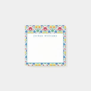 Bloco De Notas Adicione seu teste padrão floral conhecido da