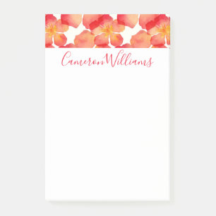 Bloco De Notas Adicione seu teste padrão floral do Oleander