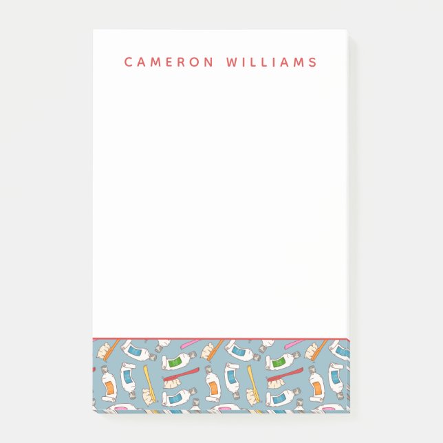 Bloco De Notas Adicione seu testes padrões conhecido da escova de (Frente)