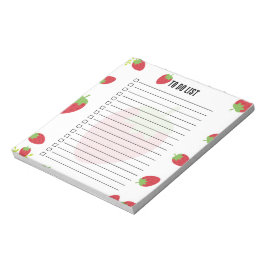 Bloco de Notas Adocicado de Tarefas com Morango