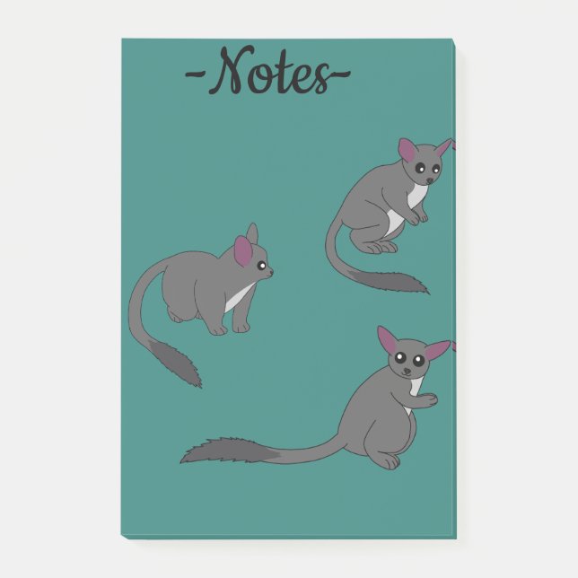 Bloco De Notas Adorable Bushbabies Illustration (Frente)