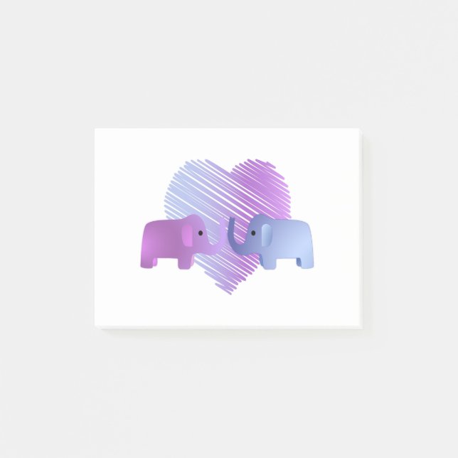 Bloco De Notas Adorable Elephant Love (Frente)