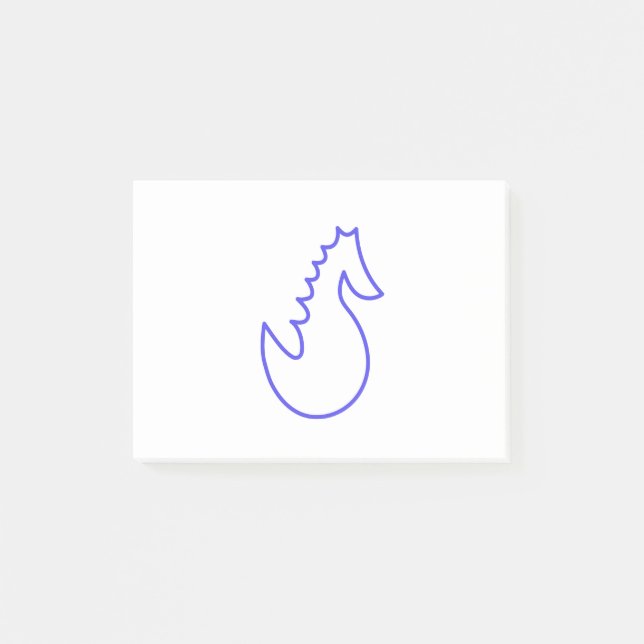 Bloco De Notas Adorável Cavalo de Mar (Frente)