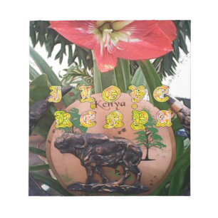 Bloco De Notas Adoro presentes de kenya Hakuna Matata