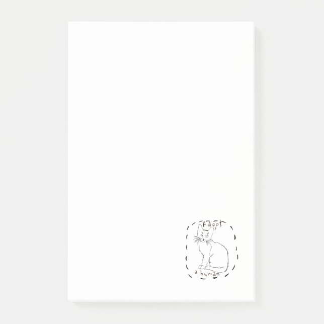 Bloco De Notas Adote um humano (Frente)