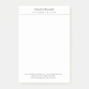 Bloco De Notas Advogado Branco Excelente Simples Tradicional