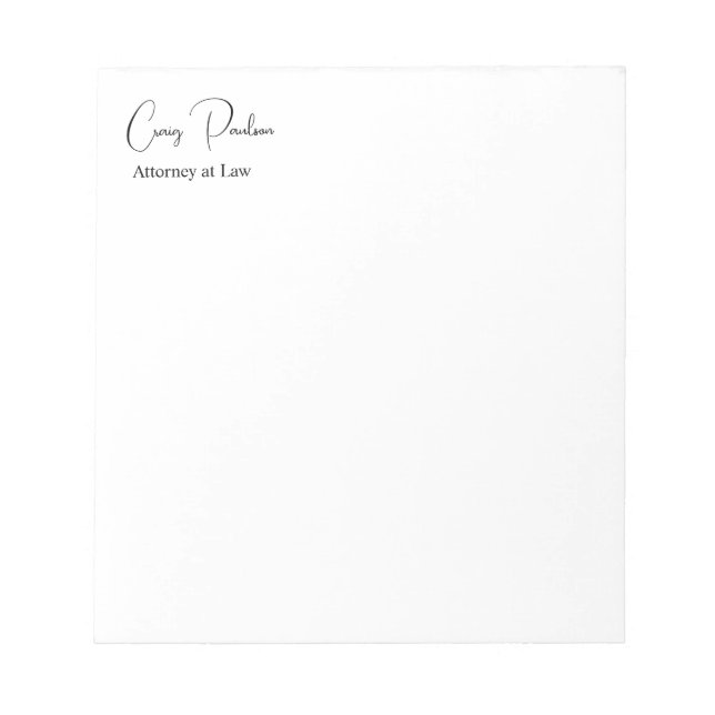 Bloco De Notas Advogado da Moda Especial Único (Frente)