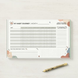 Bloco De Notas Aesthetic Neurodivergent Habit Tracker Brain Dump