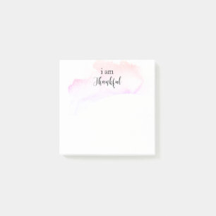 Bloco De Notas *~* Afirmação de Gratidão Rosa Ombre Estou grat