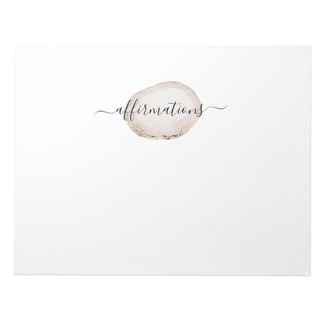 Bloco De Notas Afirmações em notebooks agate (Frente)