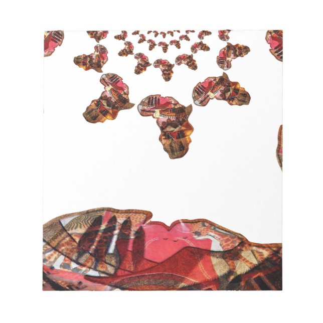 Bloco De Notas África em Movimento: Kaleidoscope Map Design (Frente)