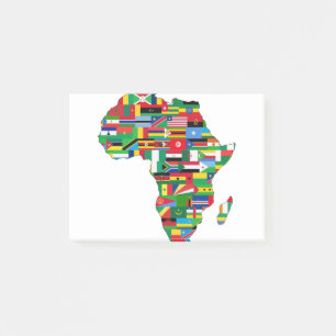Bloco De Notas África Países Continentes: Sinalizadores Mapeiam