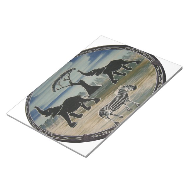 Bloco De Notas África Quênia Lindo e Legítima Vida Selvagem (Inclinado)