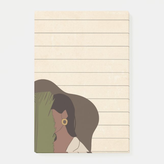 Bloco De Notas Afro-Americana Estilo de Vida Vinculado à Sticky (Frente)