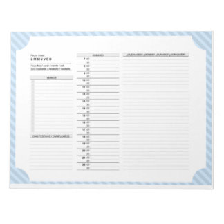 Bloco De Notas Agenda Diária em Espanhol com Verbos, Prática