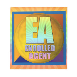 BLOCO DE NOTAS AGENTE INSCRITO DE LOGOTIPO EA