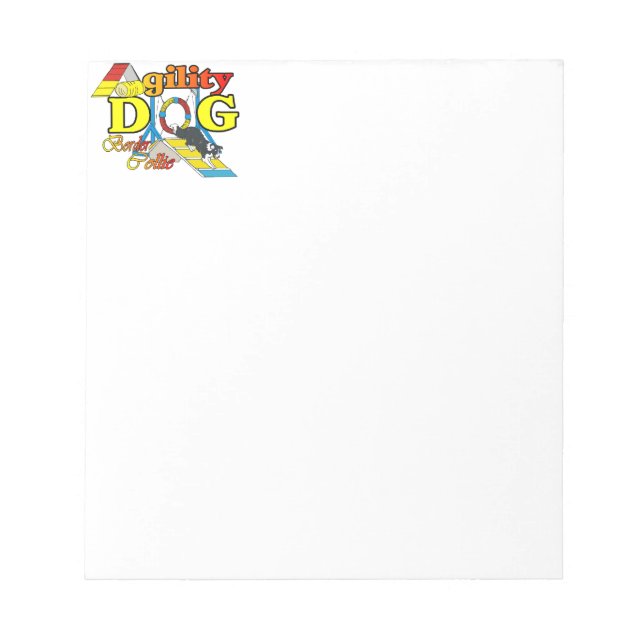 Bloco De Notas Agilidade de Borda Collie (Frente)